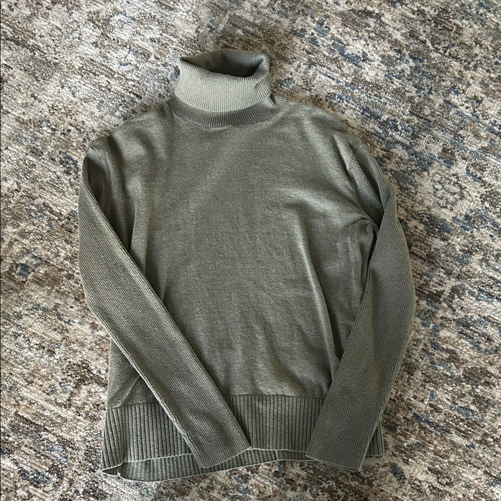 Velvet by Graham & Spencer Olive Turtleneck Sweater